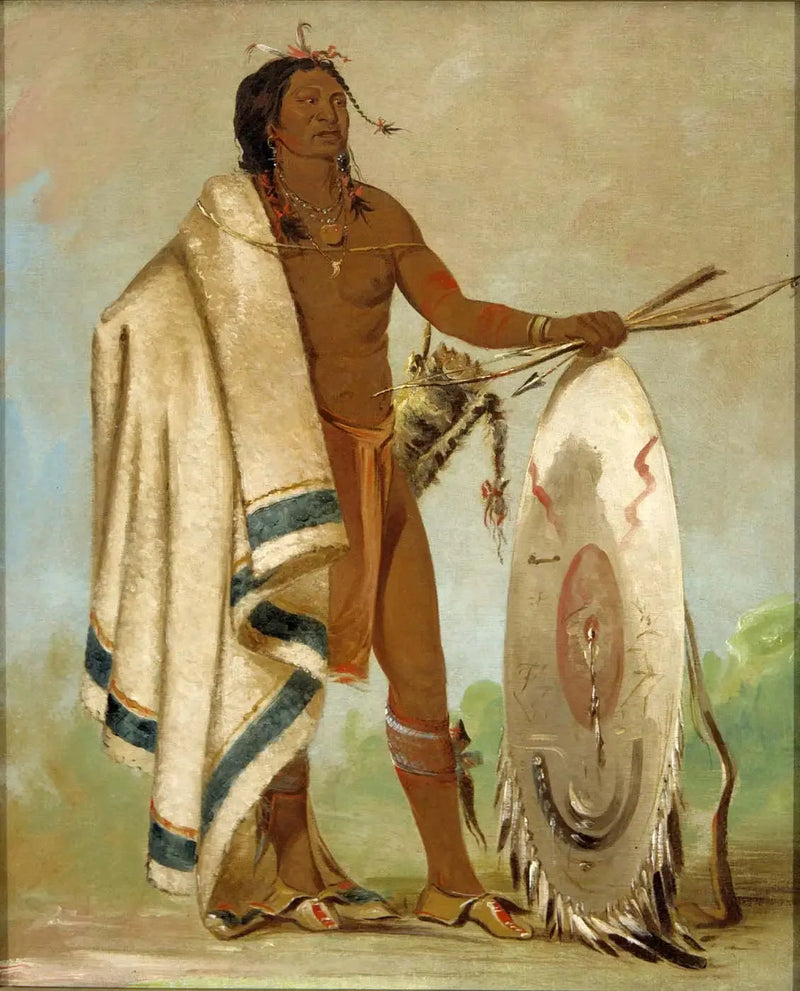 Kotz-a-tó-ah, gerookt schild, een voorname krijger - George Catlin

Source:
Kotz-a-tó-ah, Bouclier fumé, un guerrier distingué - George Catlin