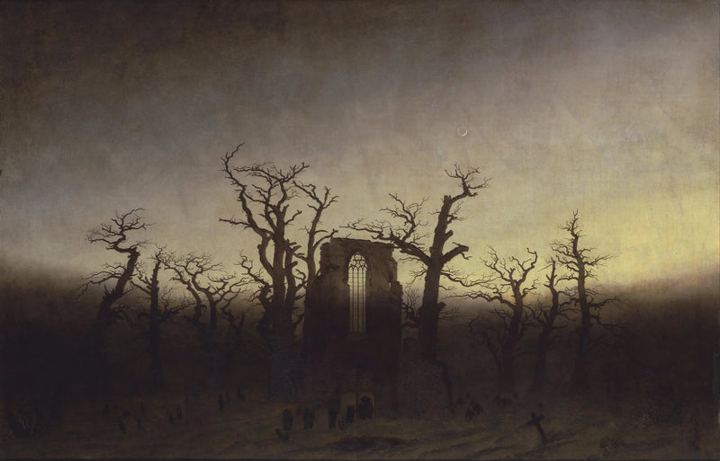 De Abdij in een eikenbos - Caspar David Friedrich
