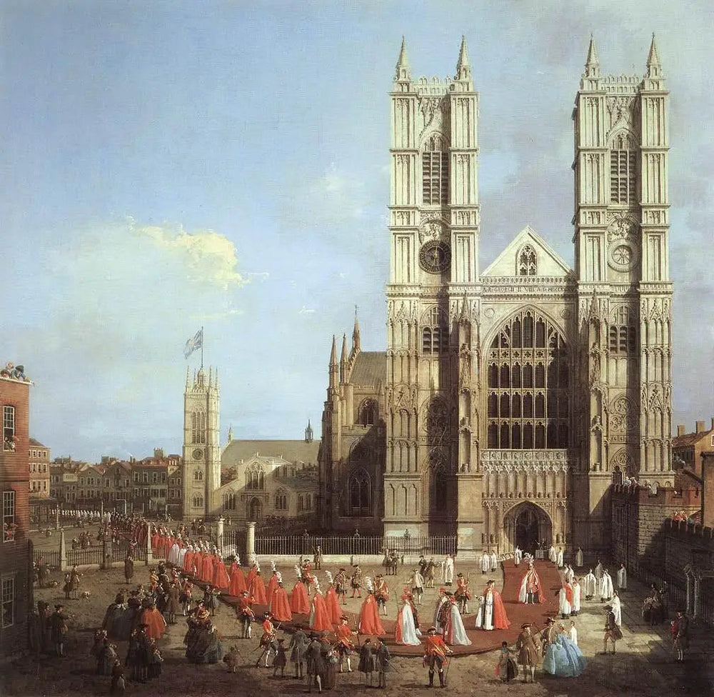 L'Abbaye de Westminster avec la procession de l'ordre du Bain - Canaletto image 1 reproduction réalisée par Alpha Reproduction