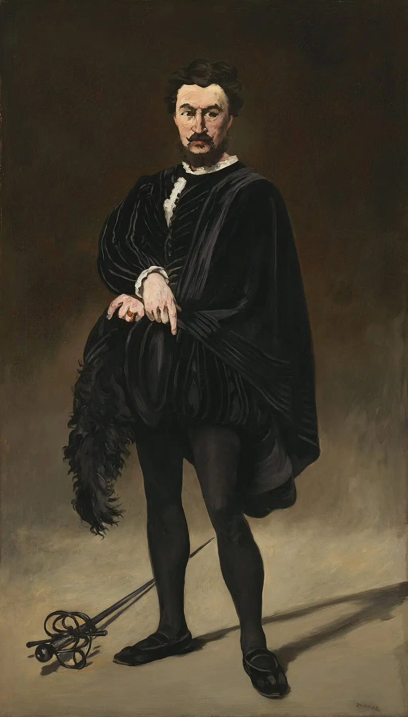 De tragische acteur: Rouvière in de rol van Hamlet - Édouard Manet