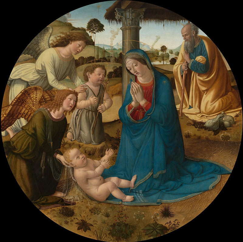De Aanbidding van het Kind Jezus - Cosimo Rosselli