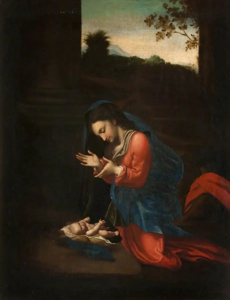 De aanbidding van de Maagd - Antonio da Correggio