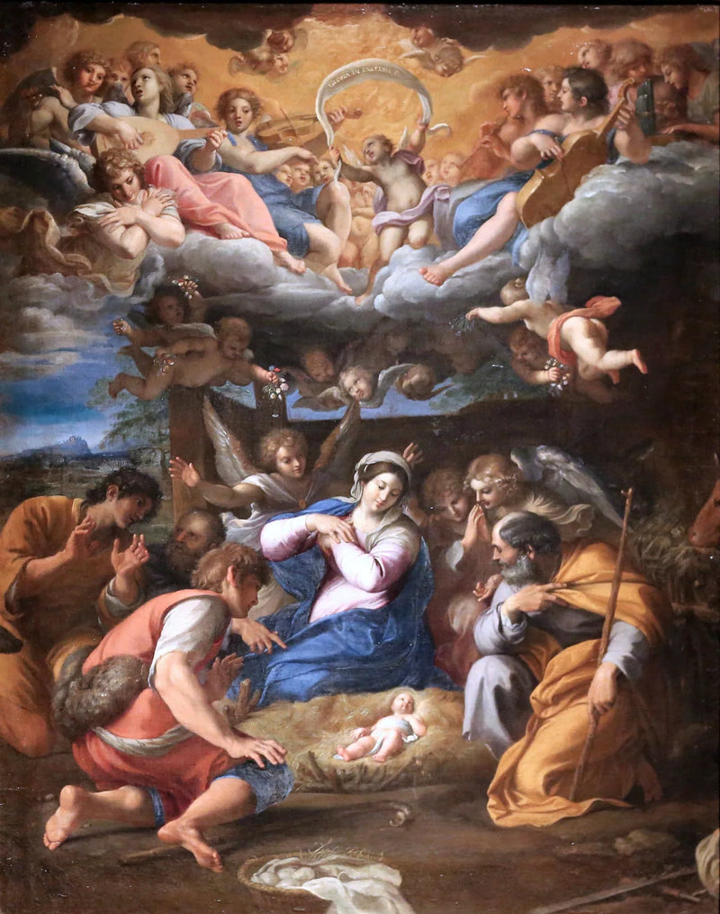 De Aanbidding van de herders - Annibale Carracci