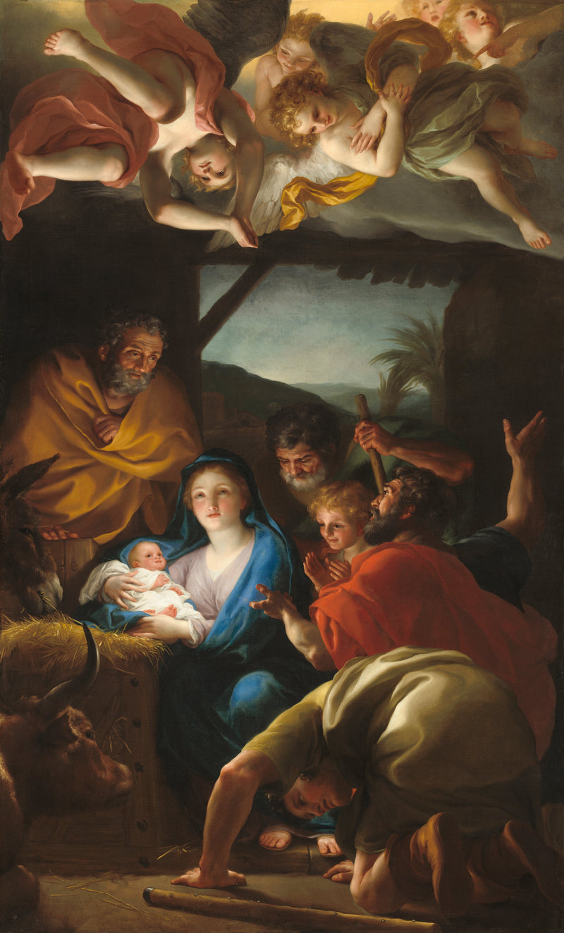 De Aanbidding van de herders. - Anton Raphael Mengs