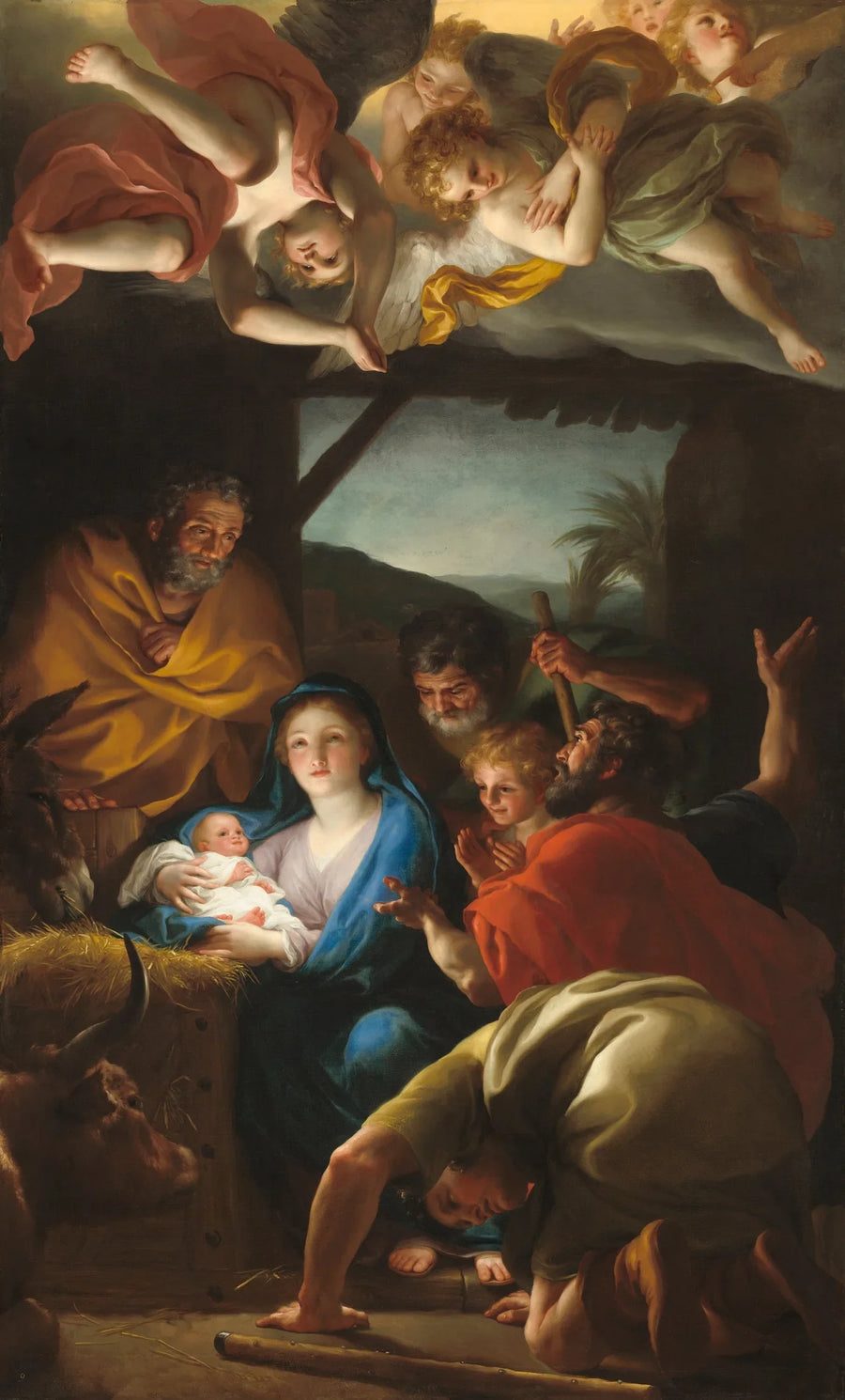 De Aanbidding van de herders. - Anton Raphael Mengs