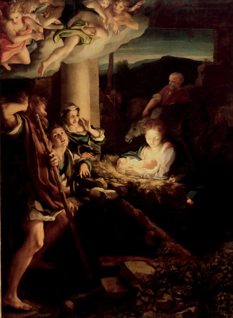 De Aanbidding der herders - Antonio da Correggio