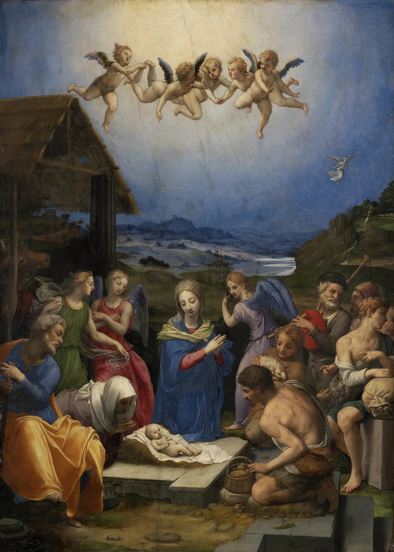De Aanbidding van de herders - Bronzino