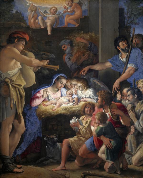 De Aanbidding van de herders - Domenichino