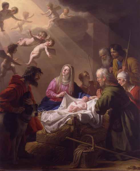 De Aanbidding van de herders - Gerrit van Honthorst