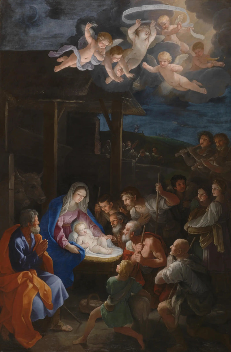 De Aanbidding van de herders - Guido Reni