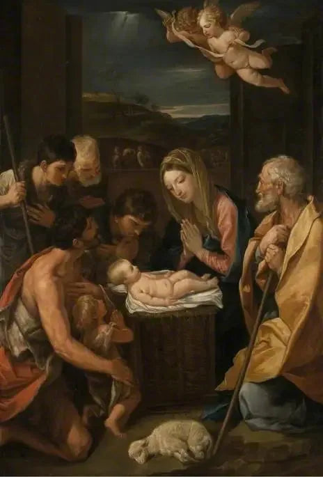 De Aanbidding van de herders - Guido Reni