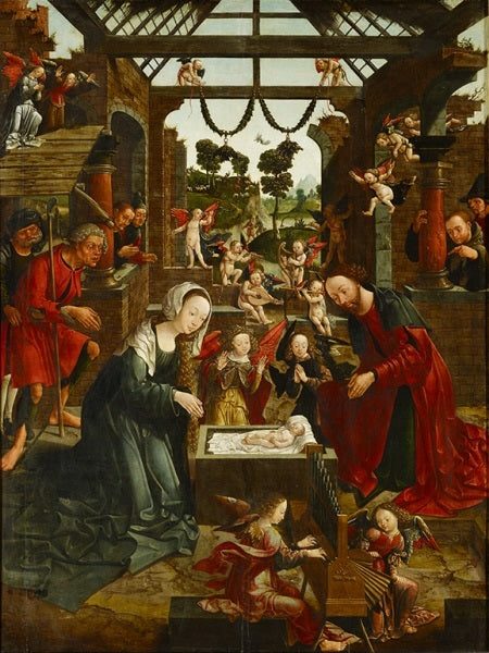 De Aanbidding van de herders - Jacob Cornelisz van Oostsanen