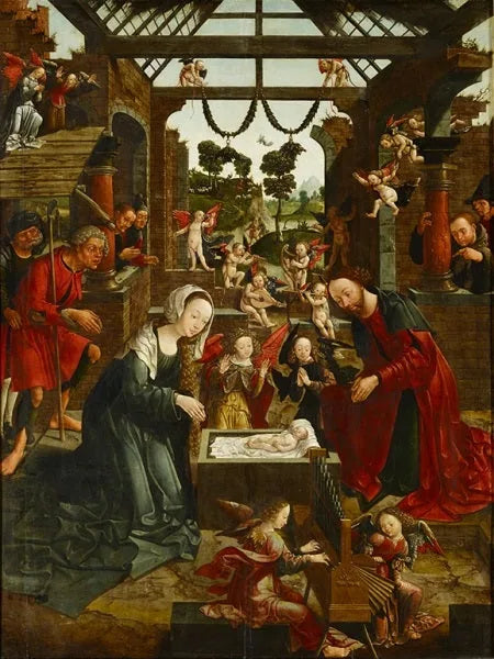 De Aanbidding van de herders - Jacob Cornelisz van Oostsanen
