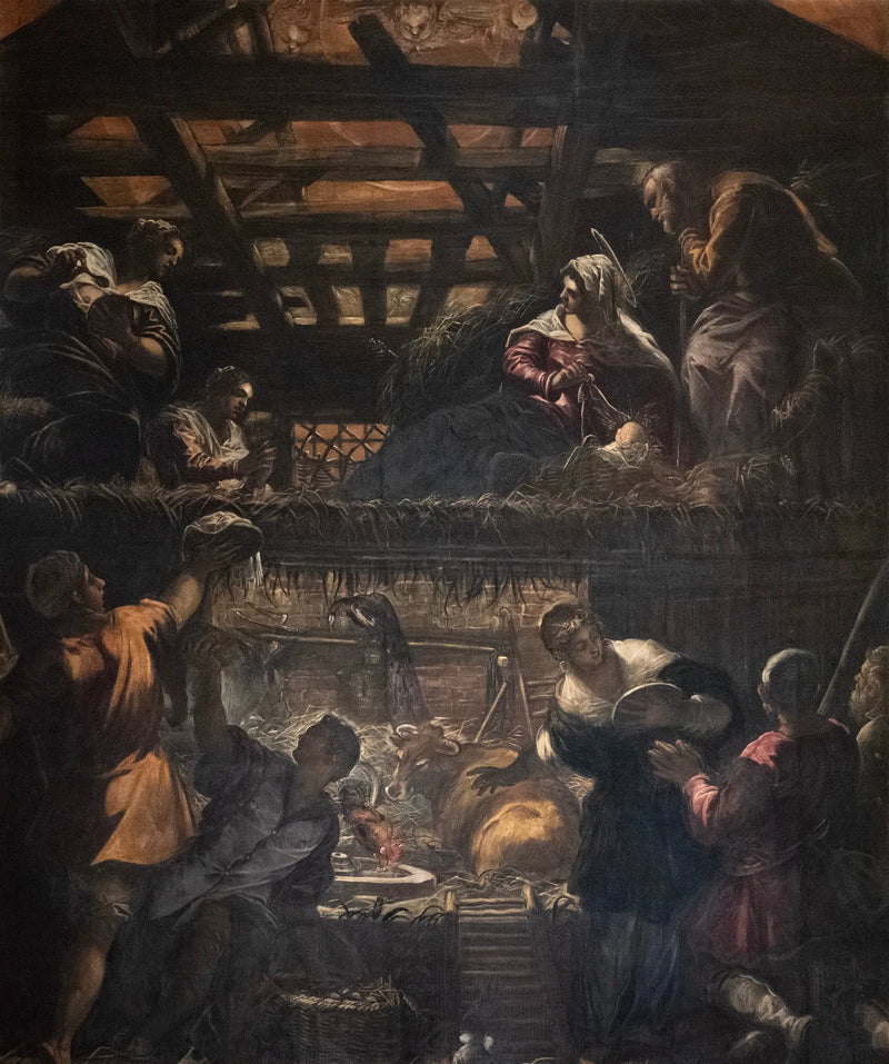 De Aanbidding van de herders - Jacopo Tintoretto