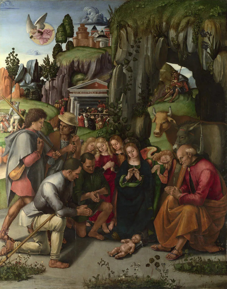 De Aanbidding van de herders - Luca Signorelli