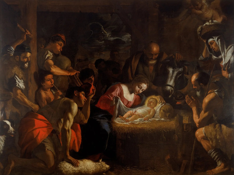 De Aanbidding van de herders - Mattia Preti