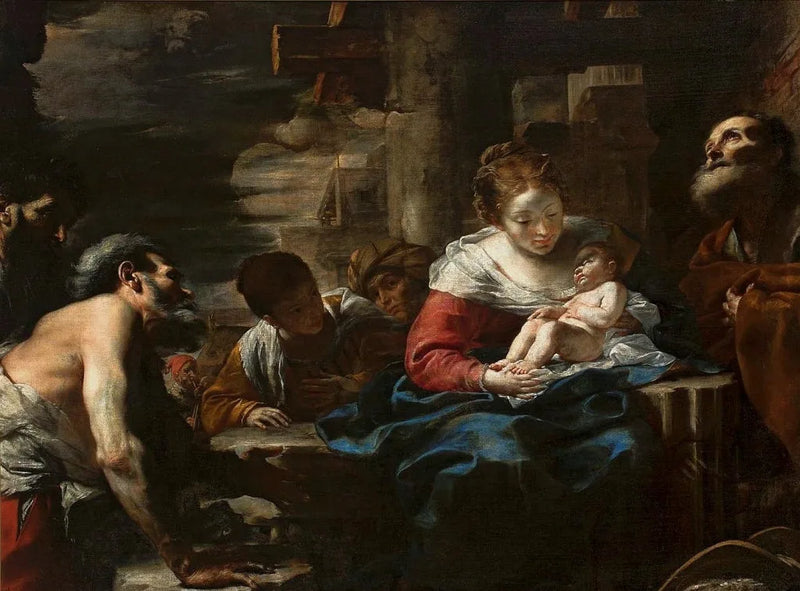 De aanbidding van de herders - Mattia Preti