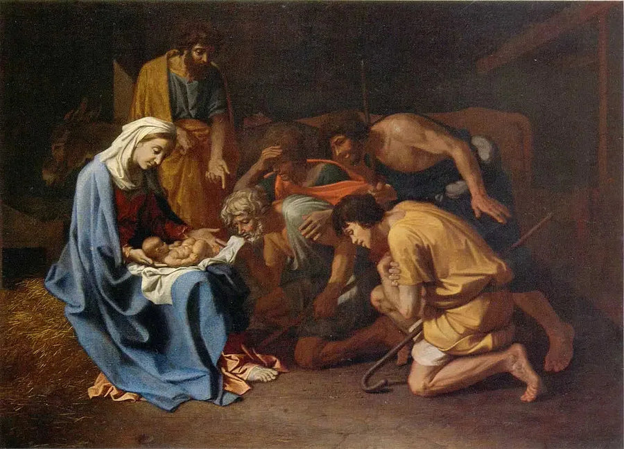 De aanbidding van de herders - Nicolas Poussin