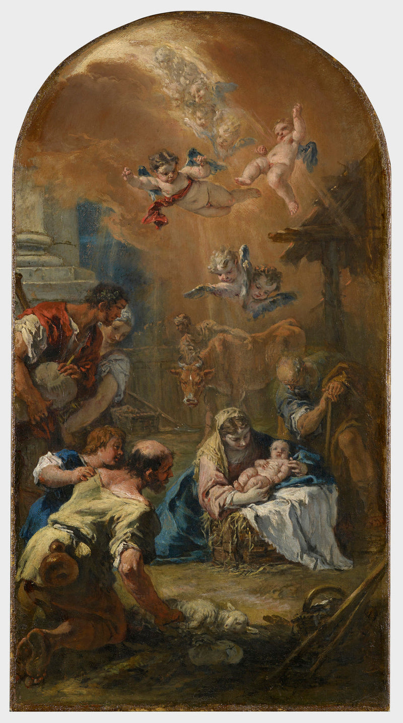 De Aanbidding van de herders - Sebastiano Ricci