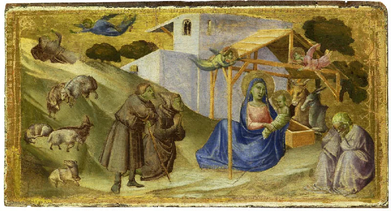 De Aanbidding van de herders - Taddeo Gaddi