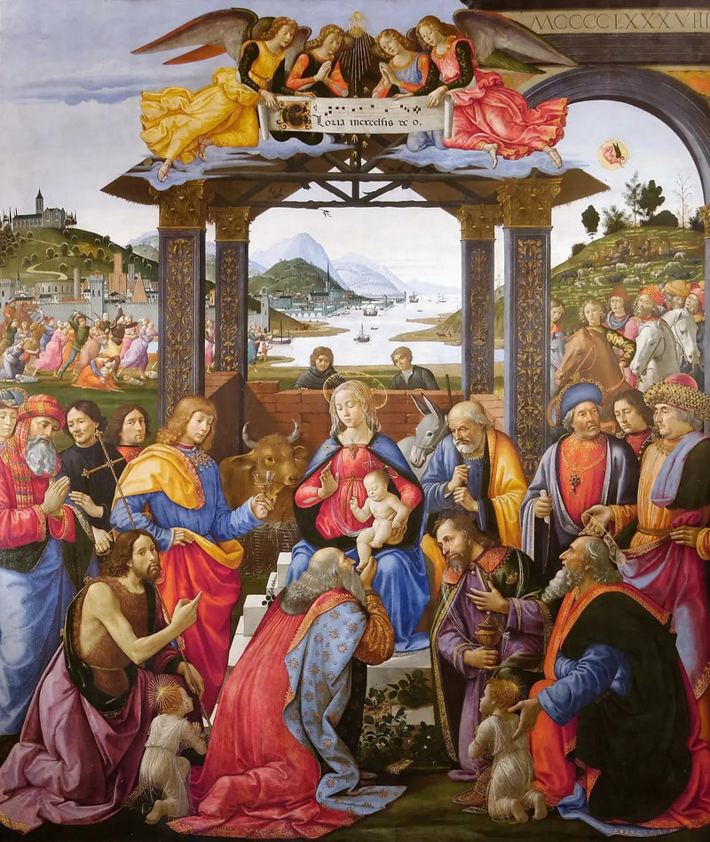 De Aanbidding der Wijzen - Domenico Ghirlandaio