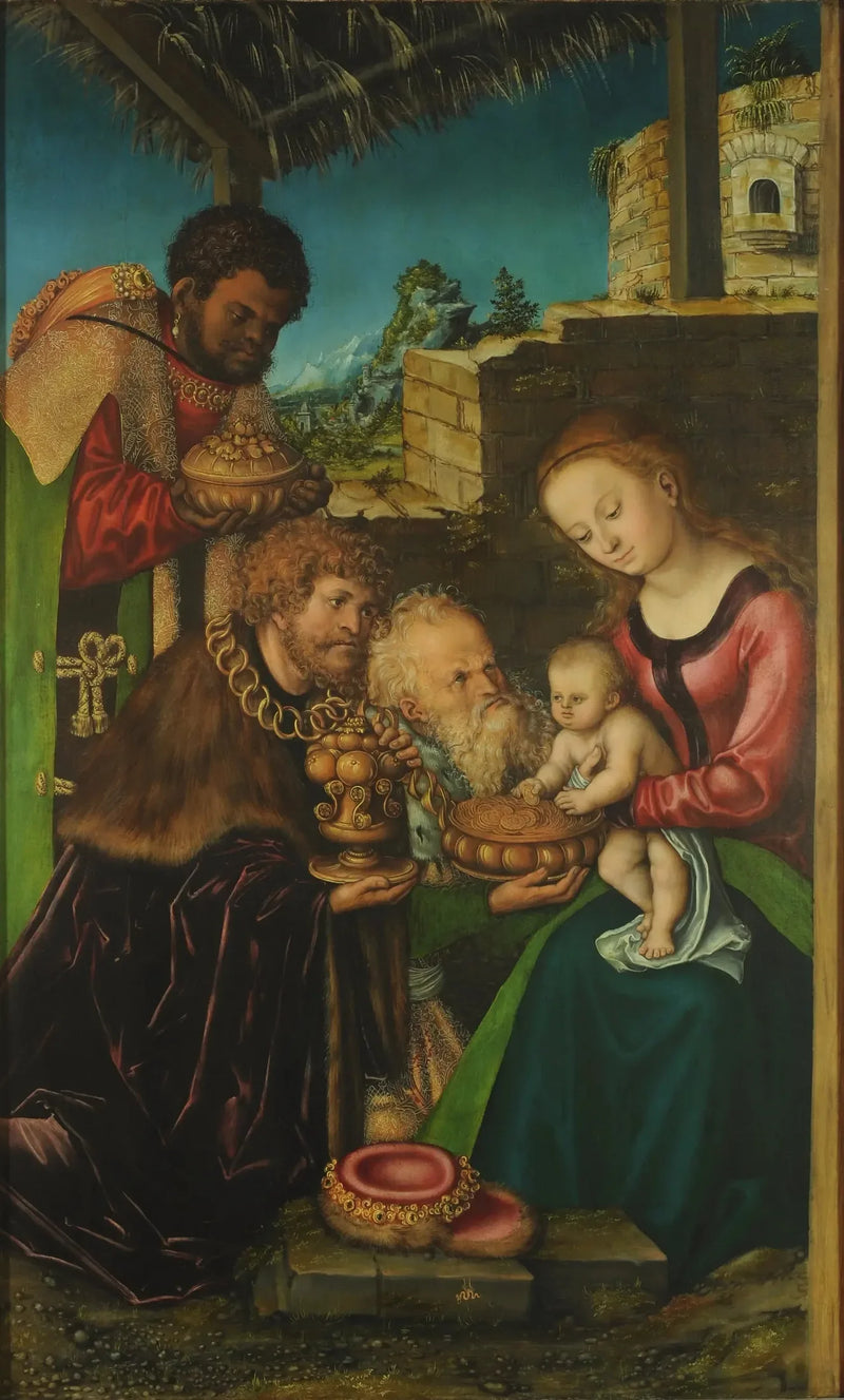De aanbidding van de wijzen - Lucas Cranach de Oudere