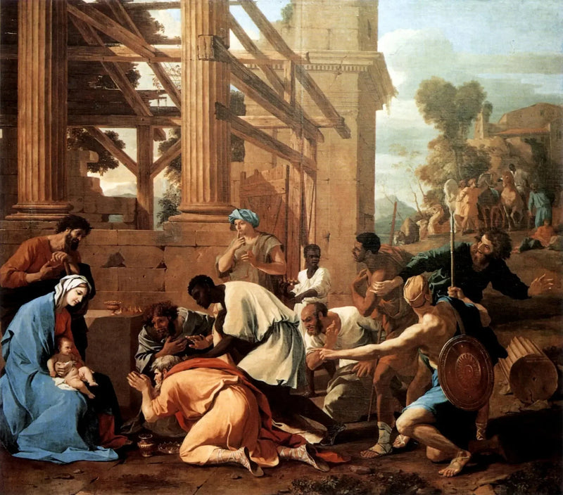 De Aanbidding der Wijzen - Nicolas Poussin