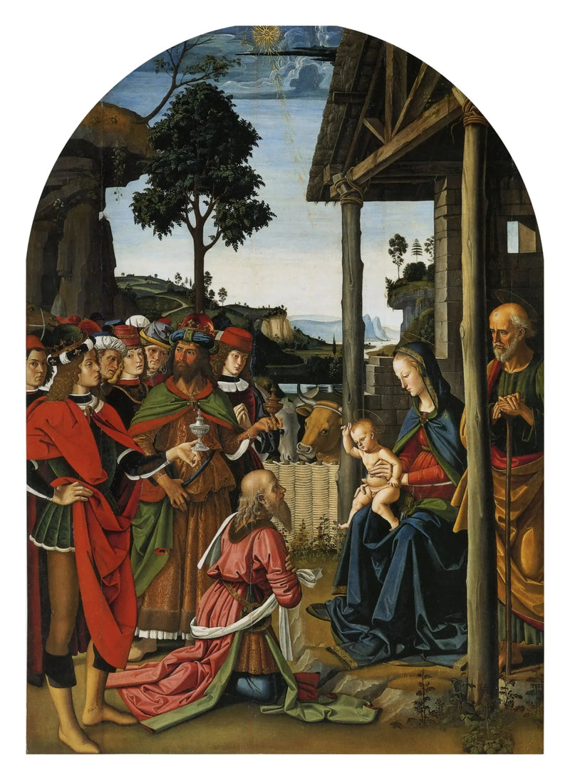 De Aanbidding der Wijzen - Pietro Perugino