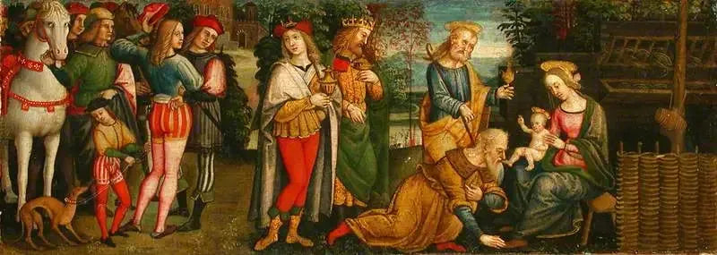 De Aanbidding der Wijzen - Pietro Perugino