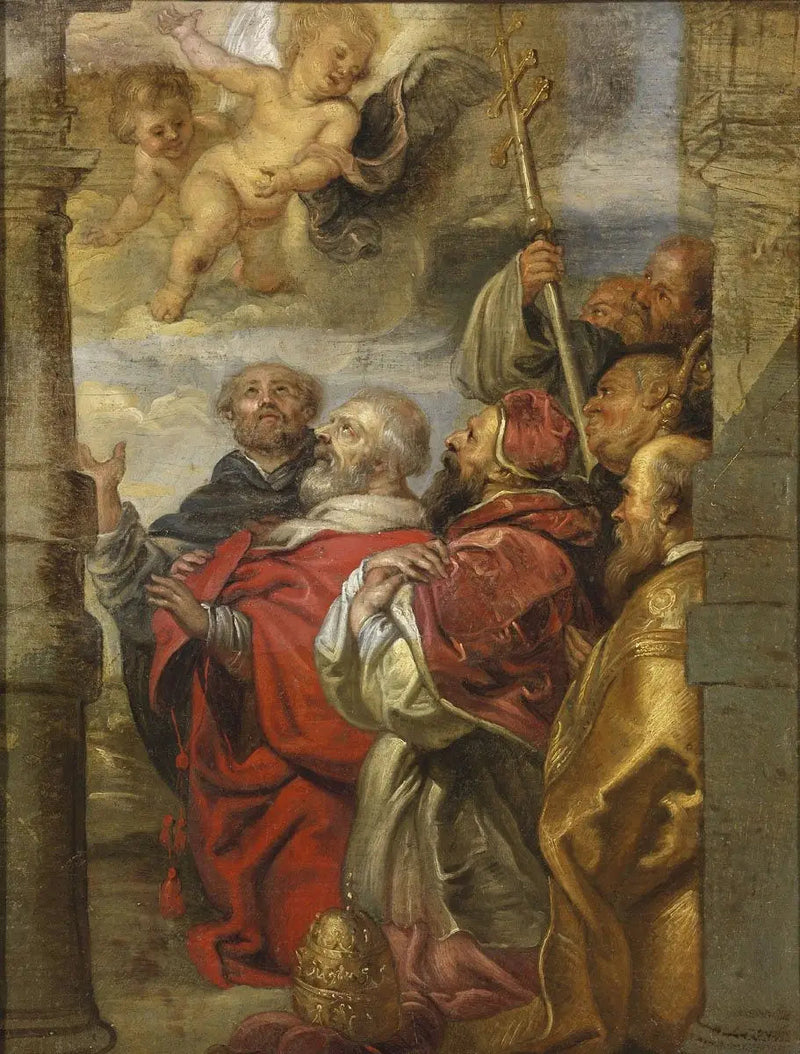 De aanbidding van het Heilig Sacrament door de kerkelijke hiërarchie - Peter Paul Rubens