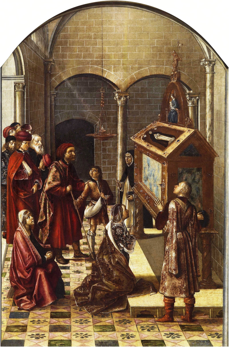 De Aanbidding van het Graf van Sint-Pieter Martelaar - Pedro Berruguete