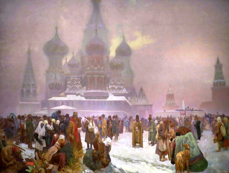 De bevrijding van de Russische boeren - Alphonse Mucha