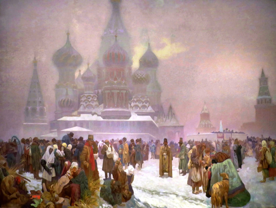 De bevrijding van de Russische boeren - Alphonse Mucha