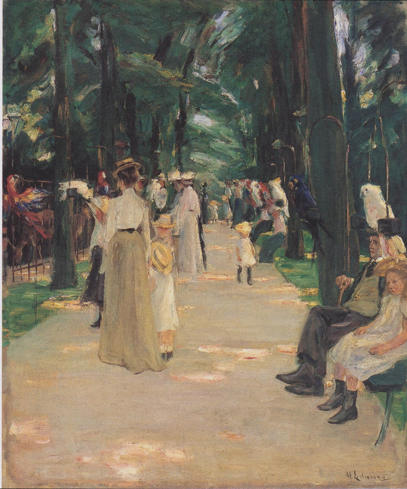 De laan van de papegaaien - Max Liebermann