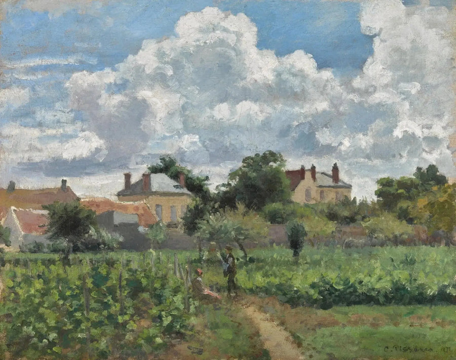 De wijnlaan in Pontoise - Camille Pissarro