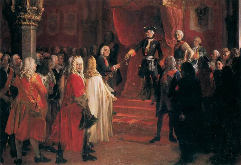 De trouw van de Silezische Diet voor Frederik II in Breslau - Adolph von Menzel
