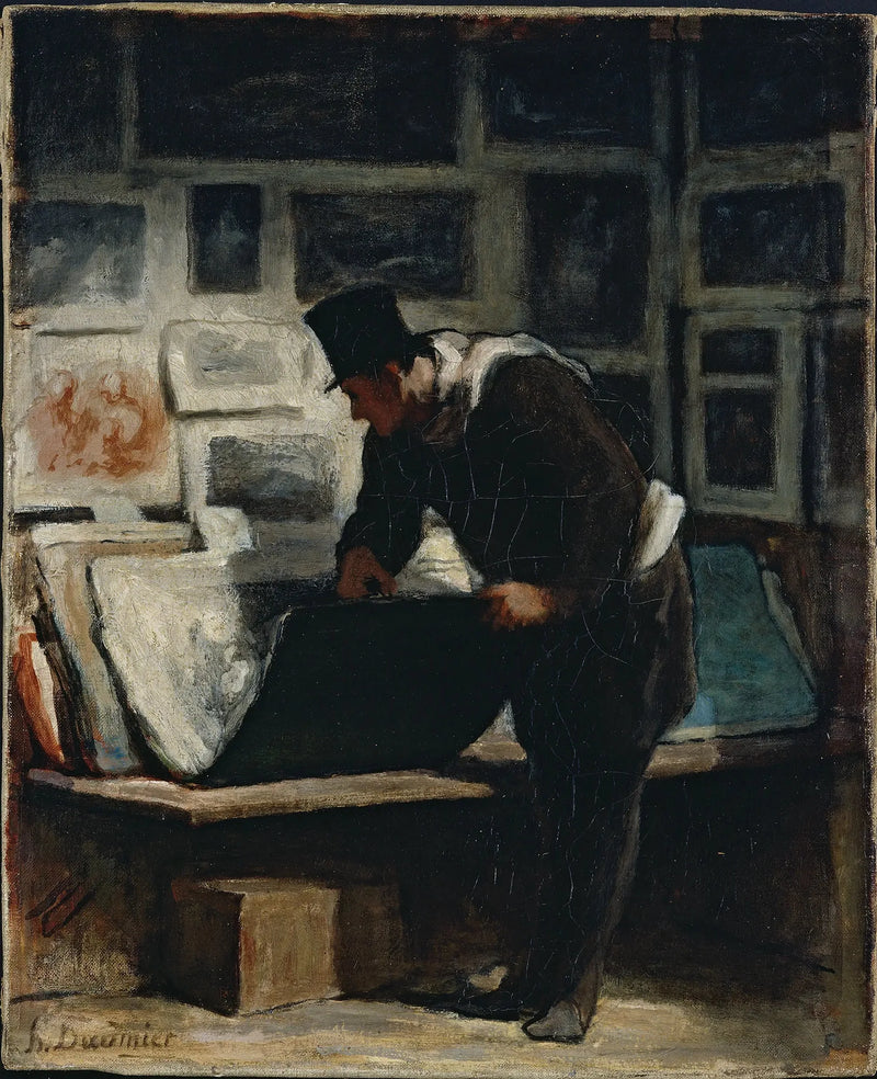 De liefhebber van prenten - Honoré Daumier
