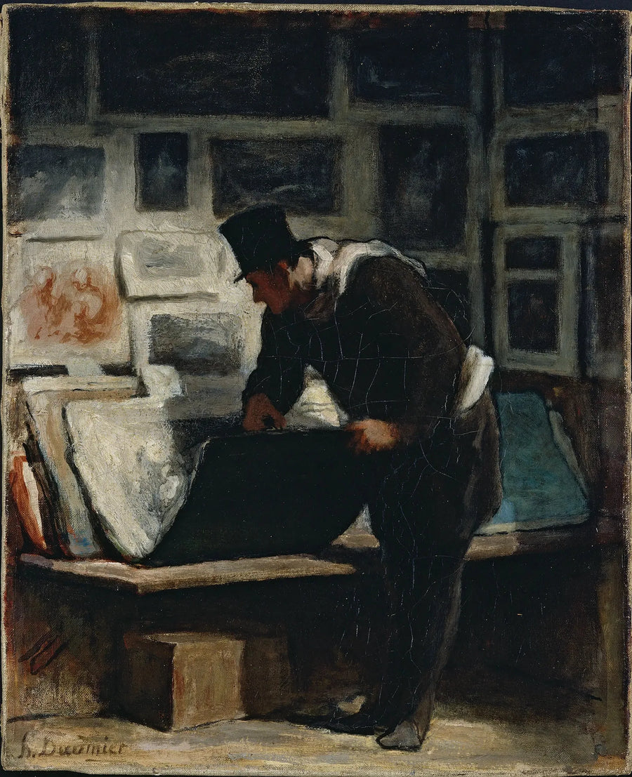 De liefhebber van prenten - Honoré Daumier