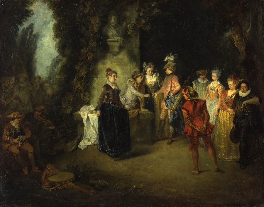 De liefde aan de Franse Comedie - Antoine Watteau