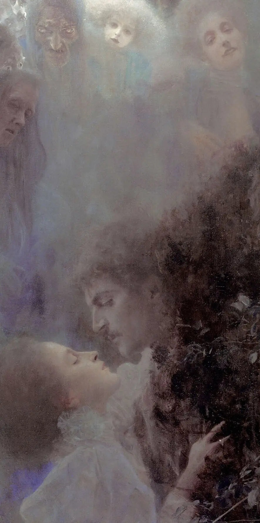 💘 De Liefde (detail) – Gustav Klimt (rond 1895)