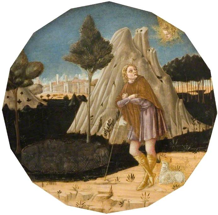 De engel verschijnt aan Joachim - Matteo di Giovanni