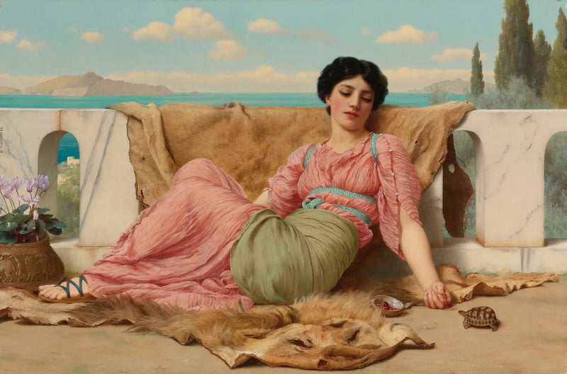 Het rustige huisdier - John William Godward