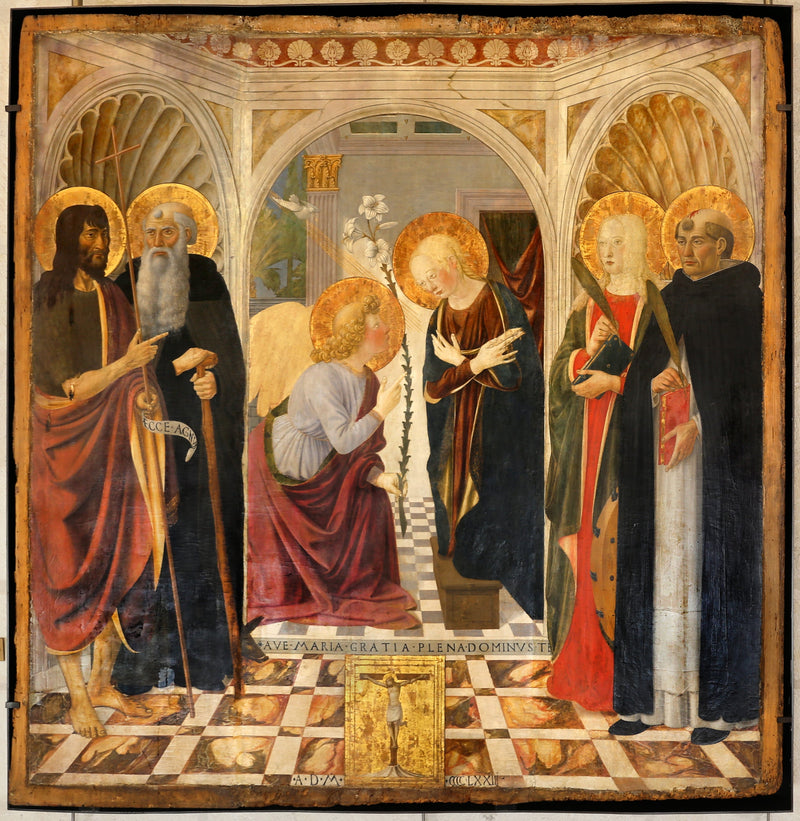De Aankondiging tussen vier heiligen - Cosimo Rosselli
