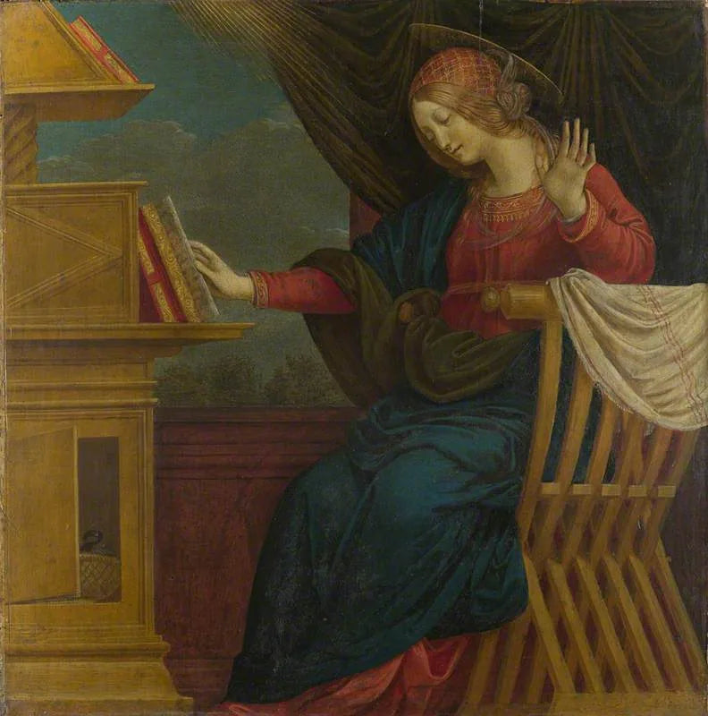 De Aankondiging: De Maagd Maria - Gaudenzio Ferrari