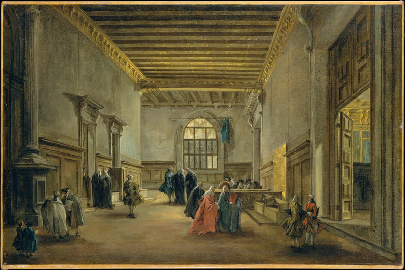 De Antichambre van de Sala del Maggior Consiglio - Francesco Guardi