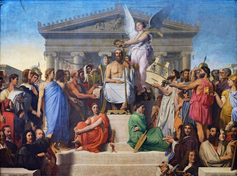 De Apothéose van Homerus - Jean-Auguste-Dominique Ingres