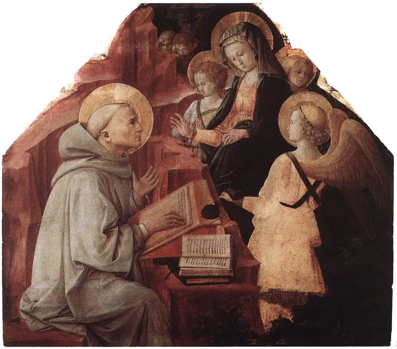 De verschijning van de Maagd aan Sint Bernard - Fra Filippo Lippi
