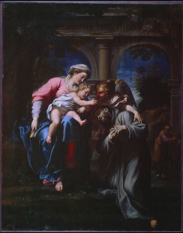 De verschijning van de Maagd en het Kind Jezus aan Sint Franciscus - Annibale Carracci