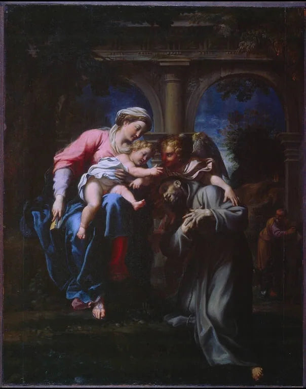 De verschijning van de Maagd en het Kind Jezus aan Sint Franciscus - Annibale Carracci