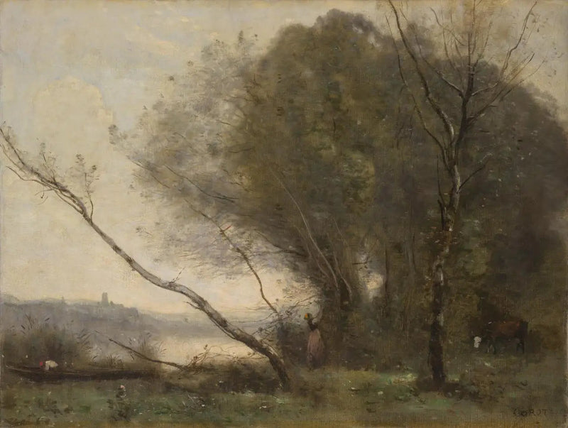De gebogen boom - Jean-Baptiste Camille Corot